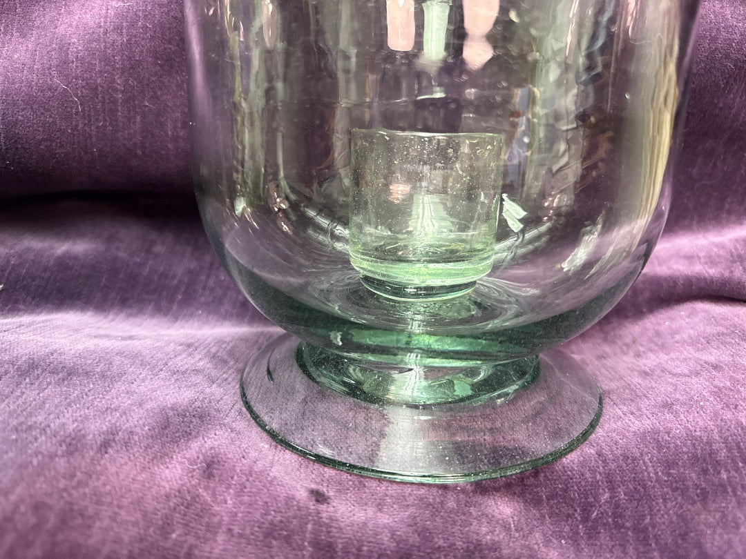 Pottery Barn Glass Hurricane Candle Holder, 12 x 6"