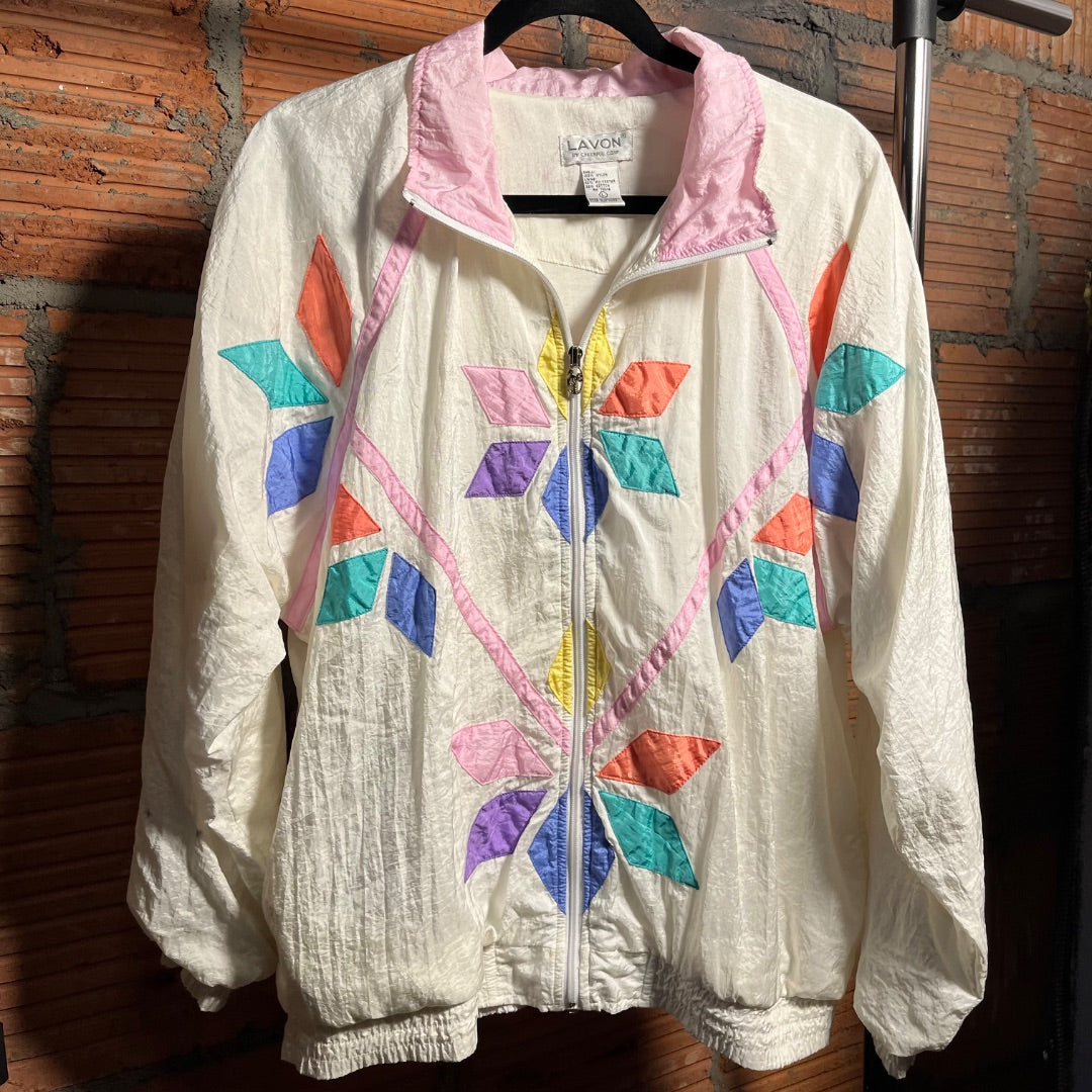 80s/90s Windbreaker Track Jacket, L