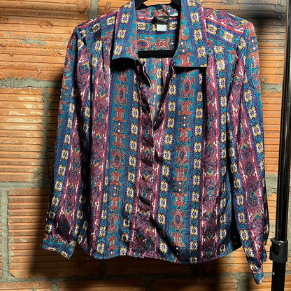Gem Tone Funky Print Blouse, S