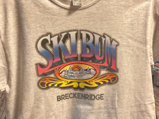 ash grey  Vintage Breckenridge Ski T-shirt (NOS)