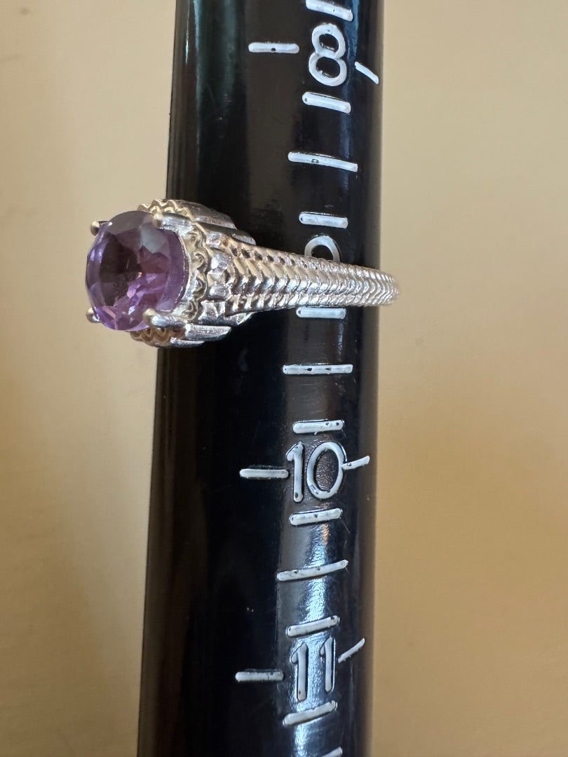 Amethyst 925 braided ring 8