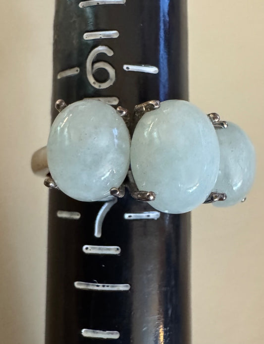 Jadeite? 3 stone STS ring