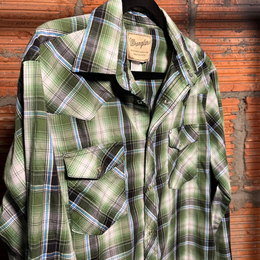 Wrangler Pearl-Snap Shirt, L