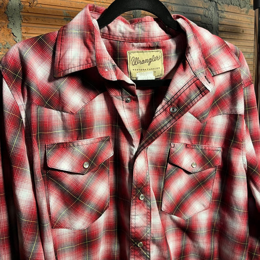 Wrangler Pearl-Snap Shirt, L