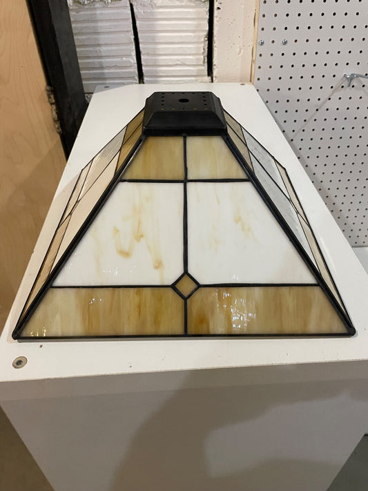 Amber and white Stickley art glass shade