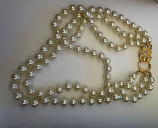 Kenneth J Lane Faux Pearl multi strand pearl necklace