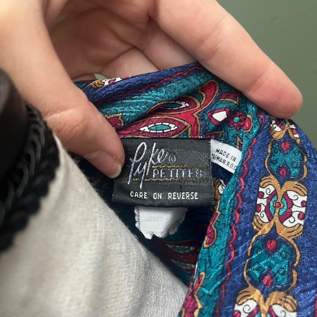 Gem Tone Funky Print Blouse, S