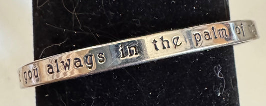 Silvertone Isaiah 41:13 cuff bracelet