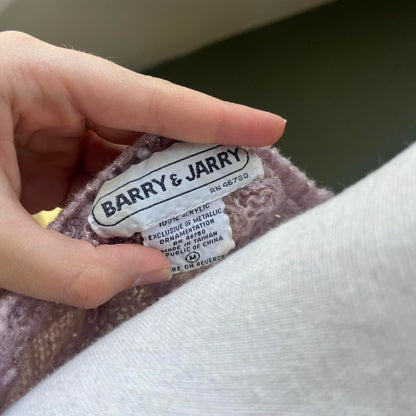 80s Crochet-Knit Pearl Top, M