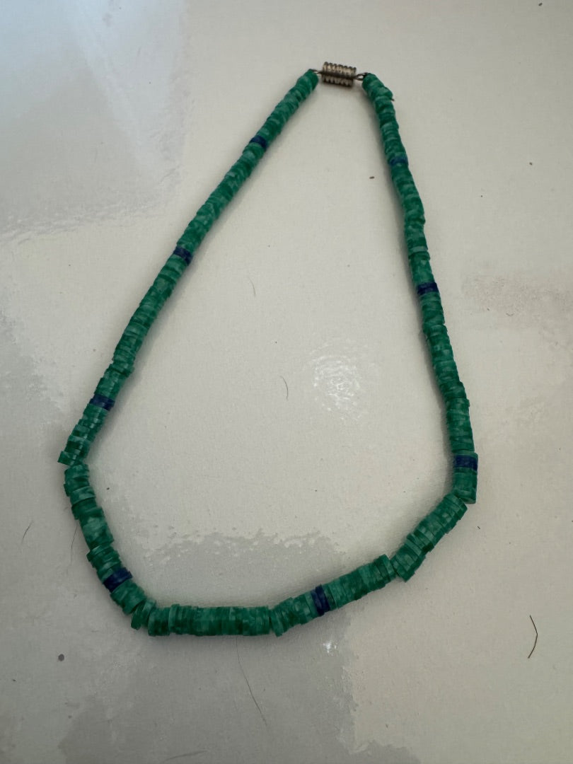 Green faux turq choker