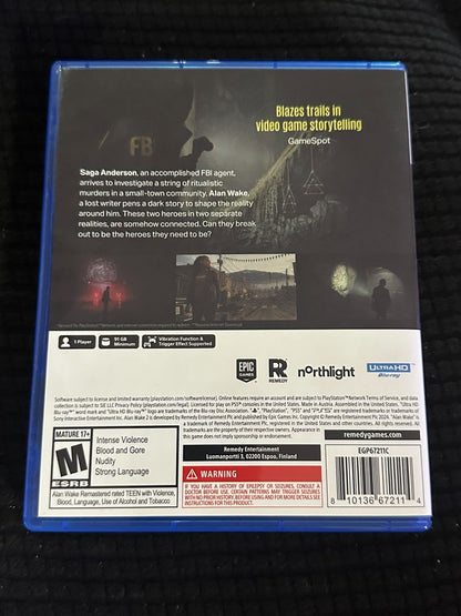 Alan Wake II Deluxe Edition - Video Game - USED, 7 x 5 x 1