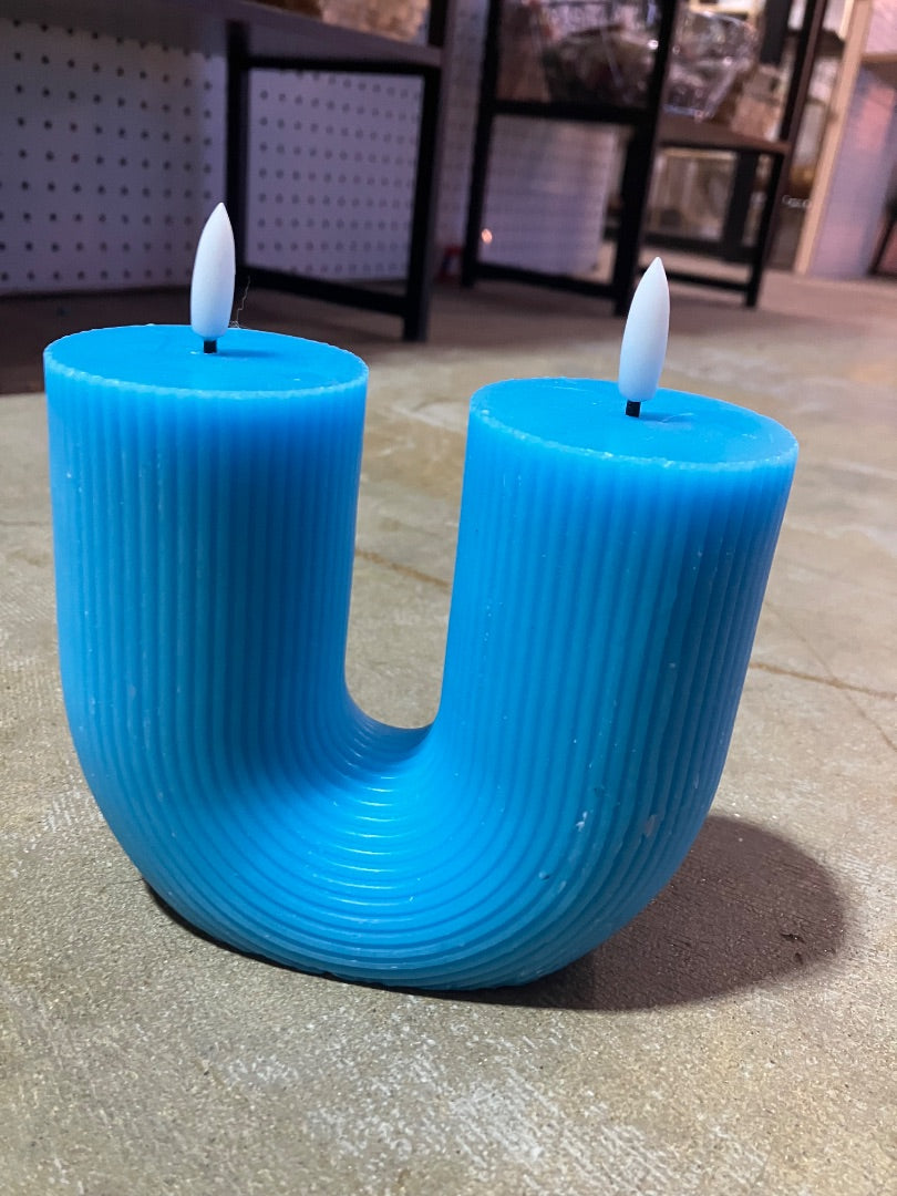 Blue No brand Battery Powered Candle, 6