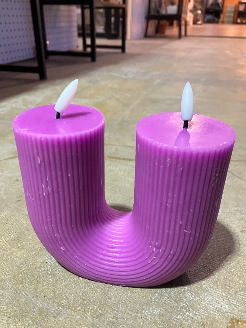 Purple No brand Battery Powered Candle, 6