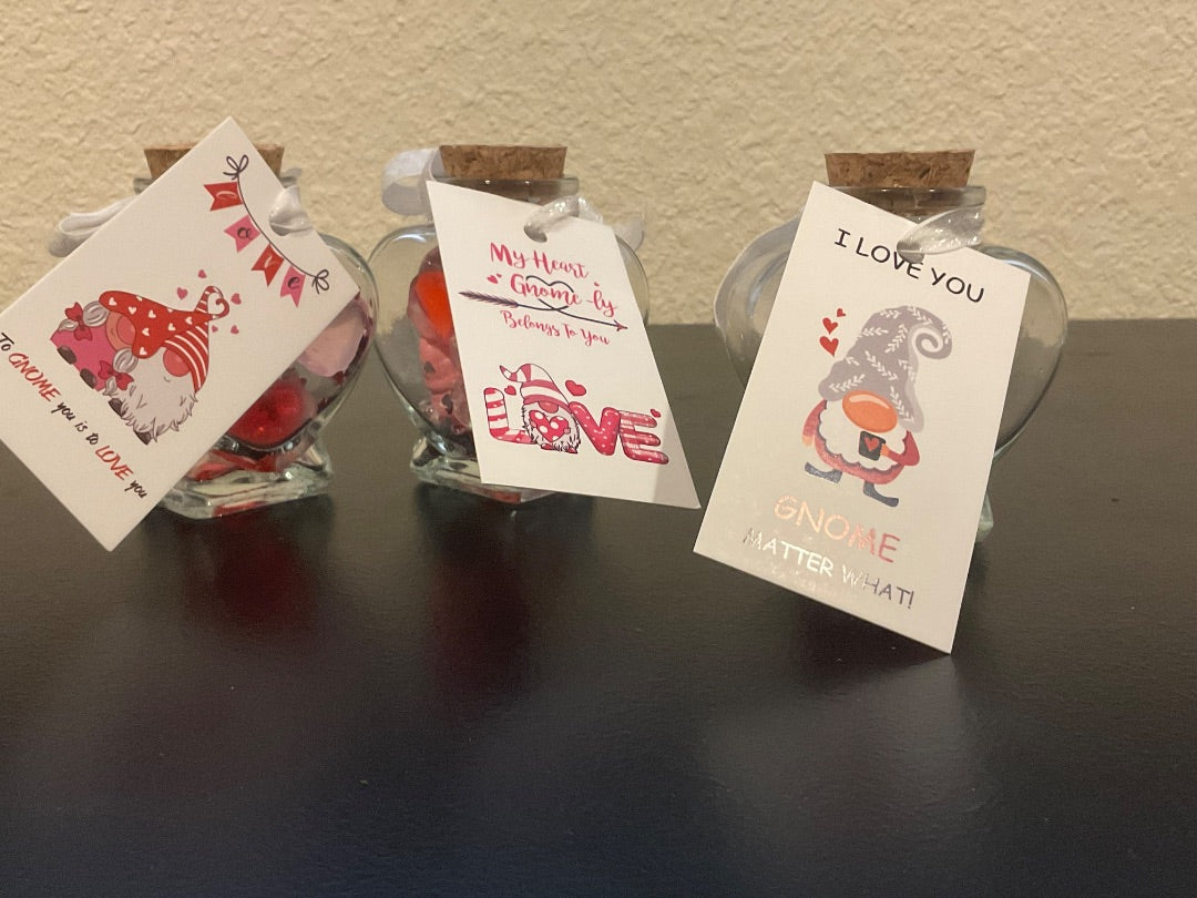 Handmade Love Jars with Gnomes and Scrolls
