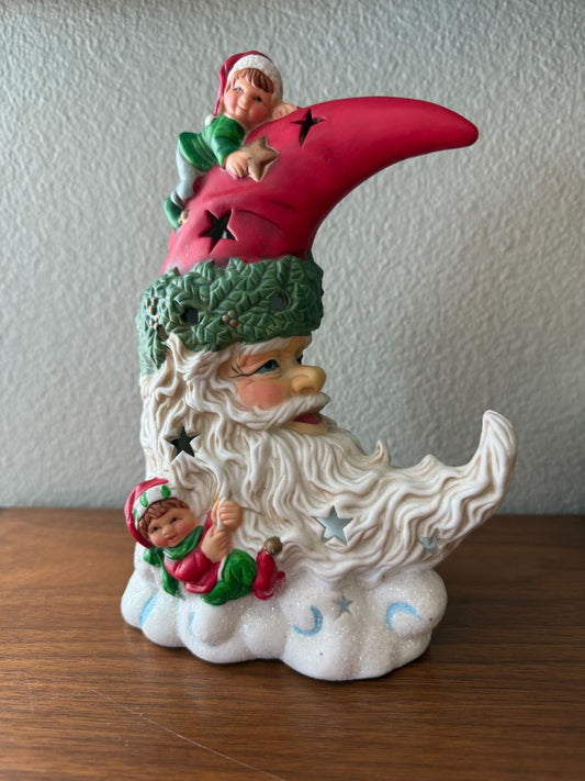 Vintage Ceramic Santa Tea light Holder
