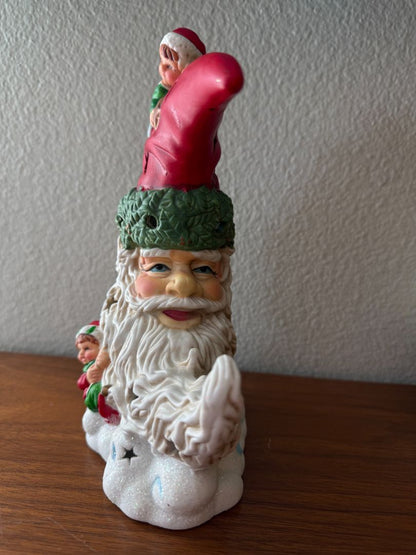 Vintage Ceramic Santa Tea light Holder