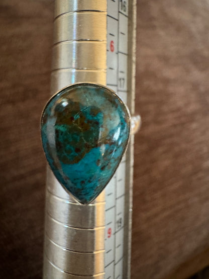 Chrysocolla 925 ring 7