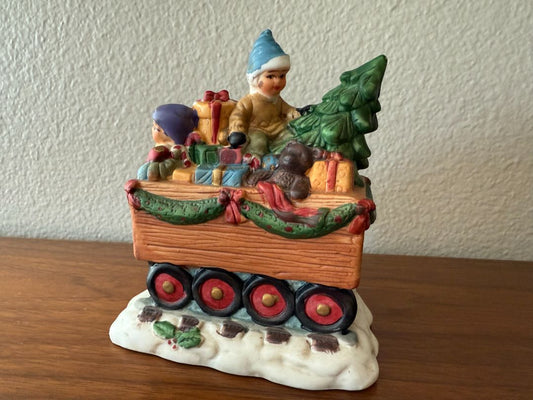 Porcelin Christmas Cart