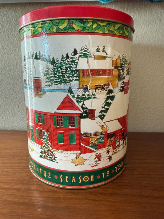 Metal Christmas Canister