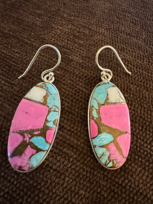 Cotton candy drop earrings