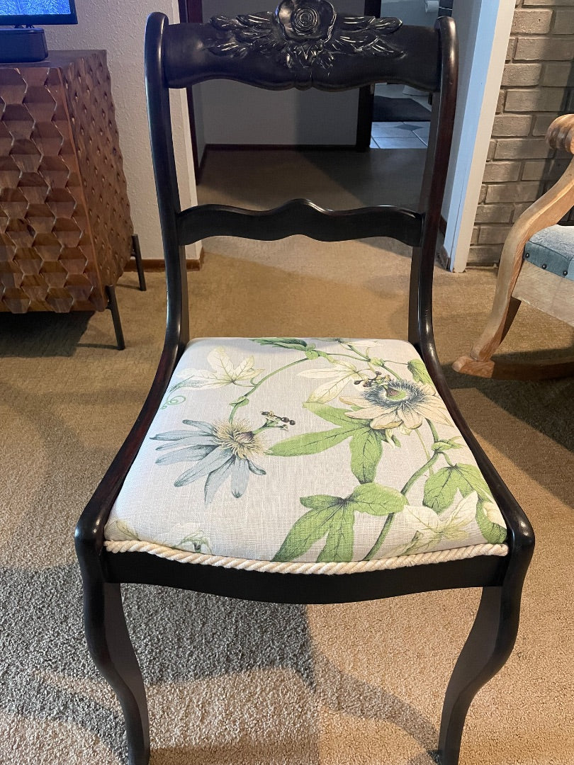 Black wash with multi Unknown Duncan Phyfe chair