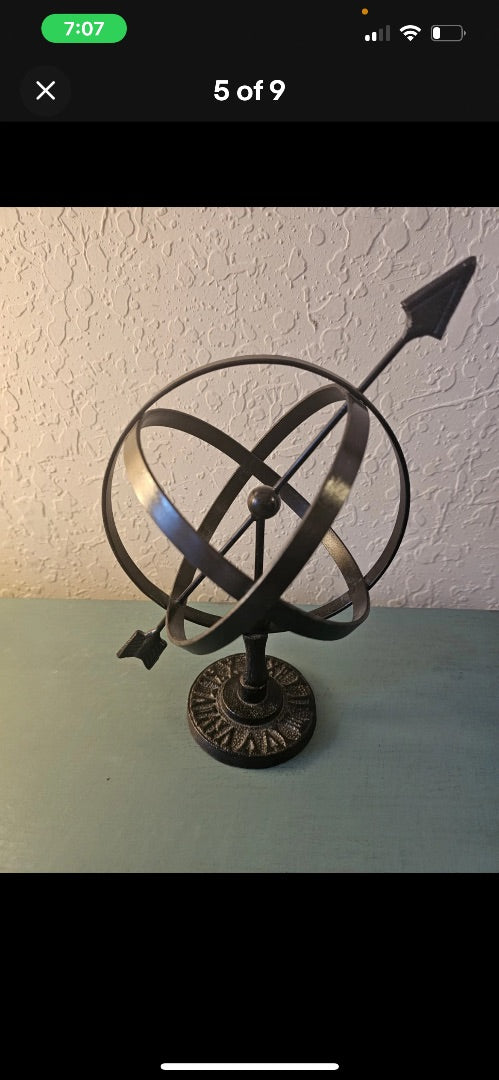 Metal armillary sphere