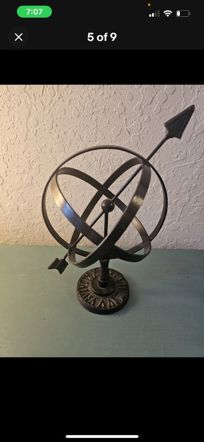 Metal armillary sphere