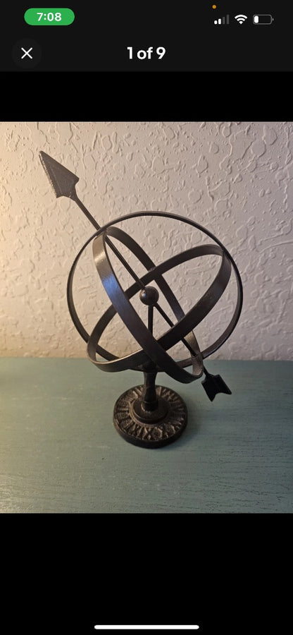 Metal armillary sphere