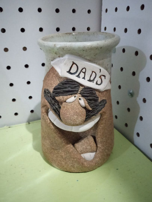 Brown  Dad Pottery Mug, Medium