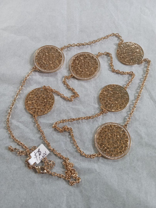 Gold  Disc chain necklace