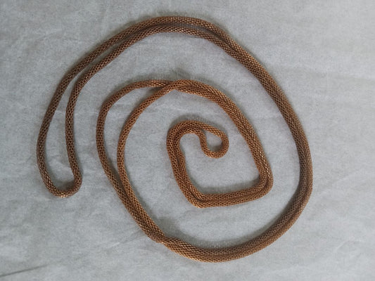 Gold  Mesh tube chain necklace
