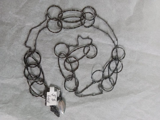 Silver Coldwater Creek Loop chain necklace