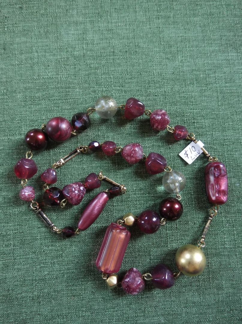 Red  Chunky beaded necklace