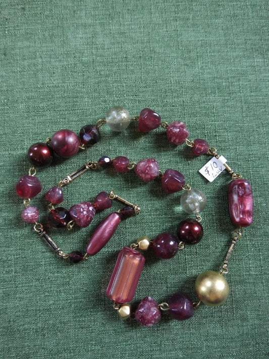 Red  Chunky beaded necklace