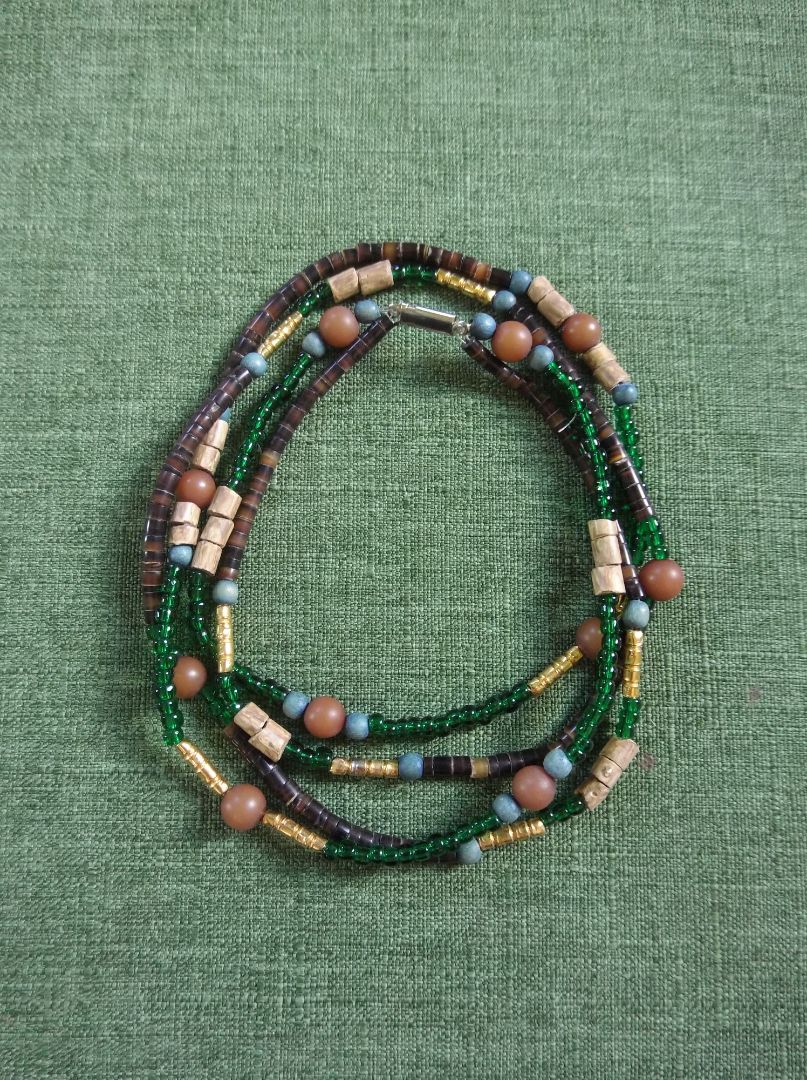 Green  Beaded necklace