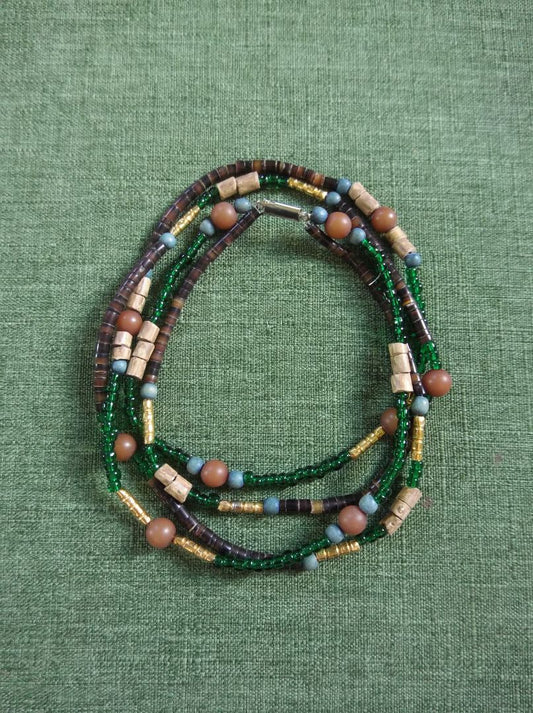 Green  Beaded necklace