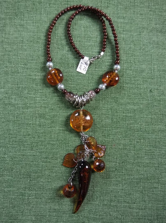 Brown  Glass bead necklace