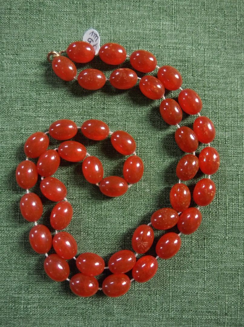 Red  Vintage beaded necklace