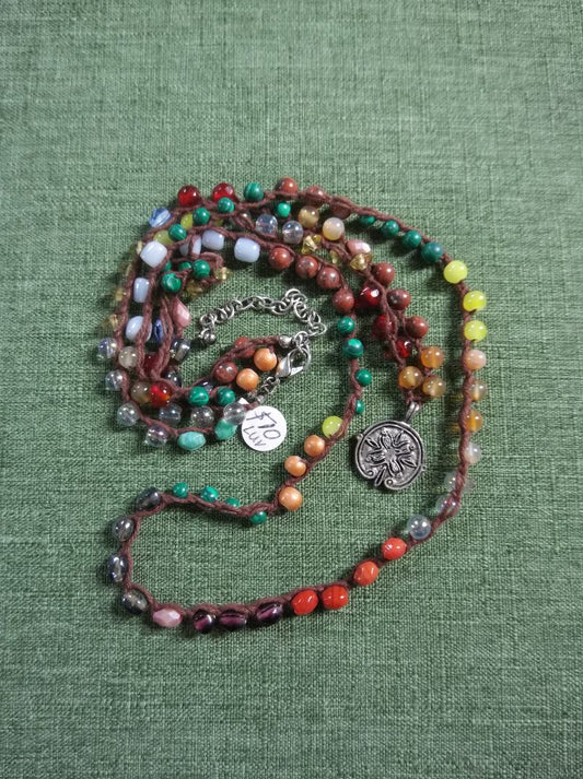 Multicolor  Beaded pendant necklace