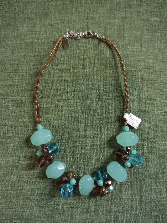 Blue Essence Glass beaded necklace
