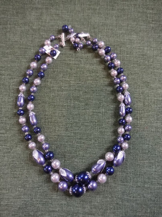 Blue Japan Vintage Faux-Pearl necklace