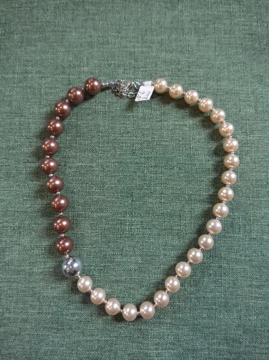 Beige  Faux-Pearl necklace