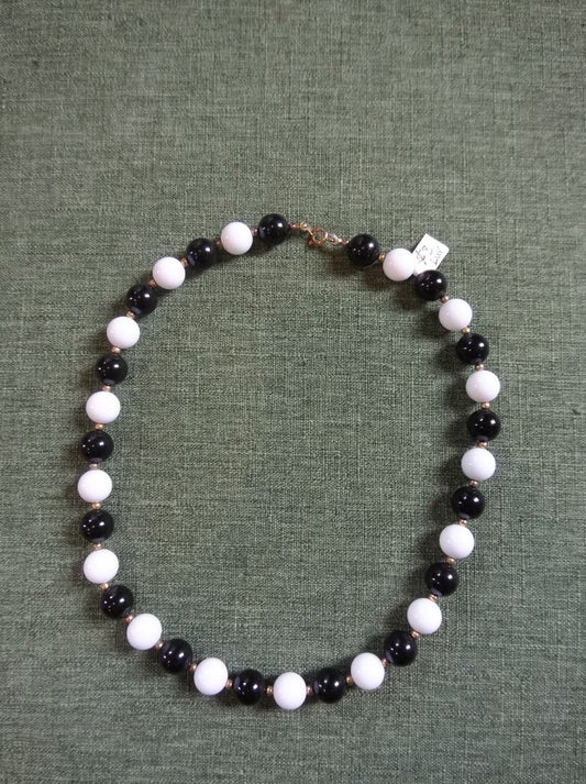 Black  Vintage beaded necklace