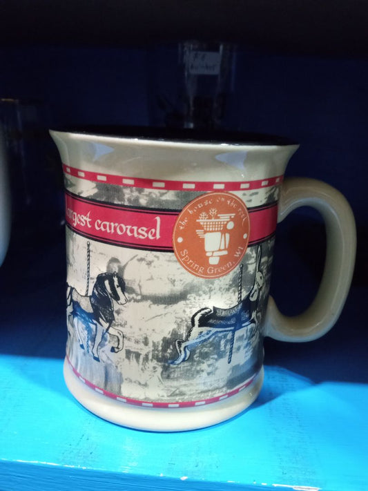 Carousel horse mug dash the house on the rock