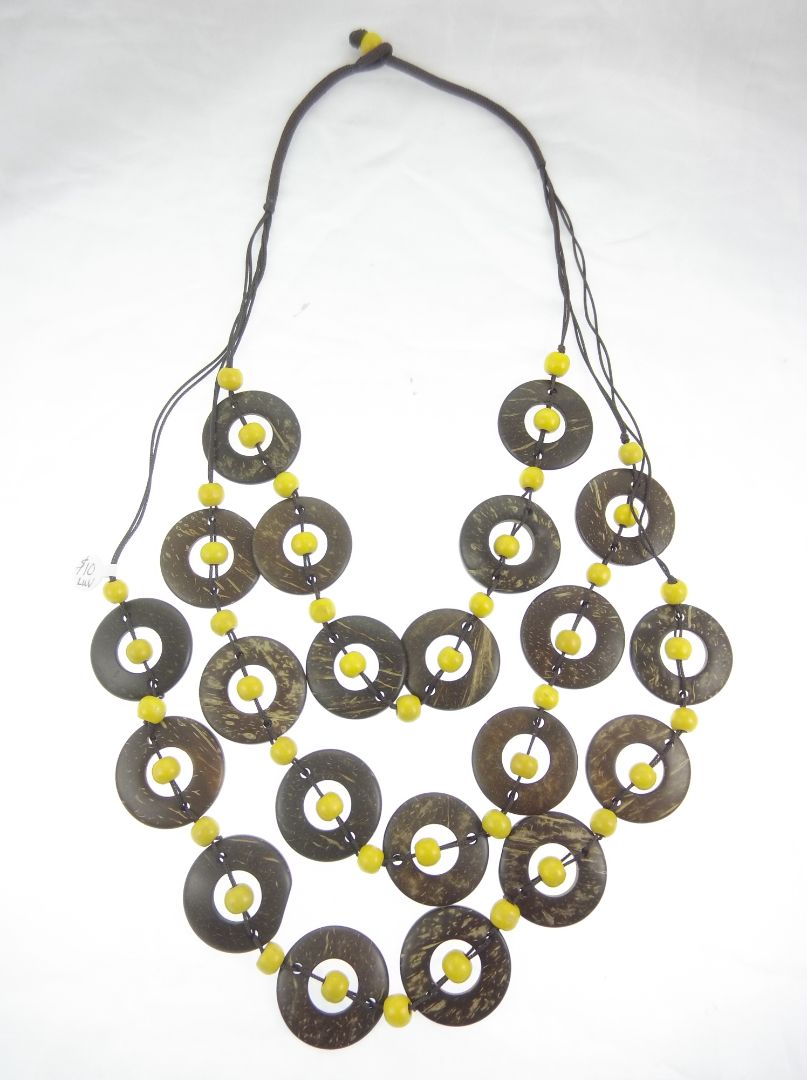 Brown  Coconut bead necklace
