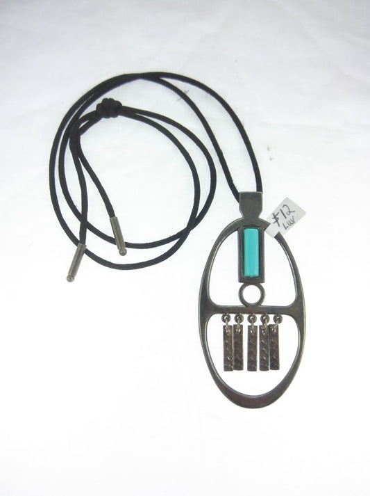 Blue  Avon modernist Western pendant necklace