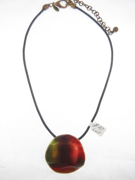 Red Chico's Enamel pendant necklace