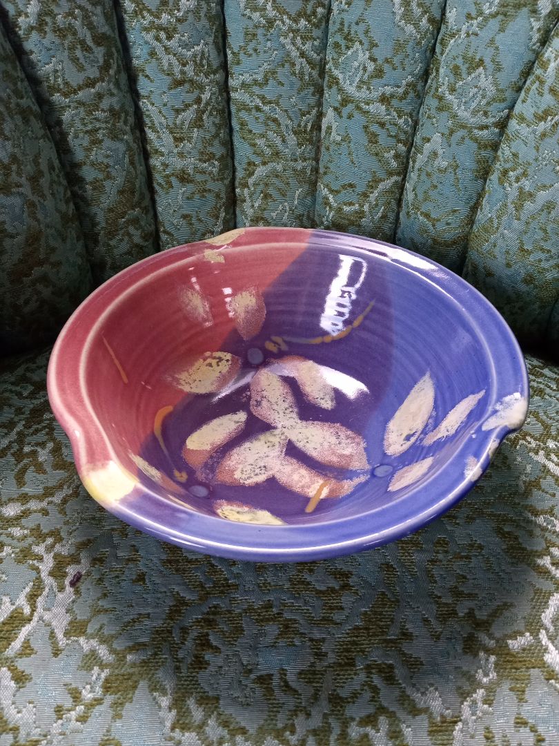 Purple  10" Pottery Bowl