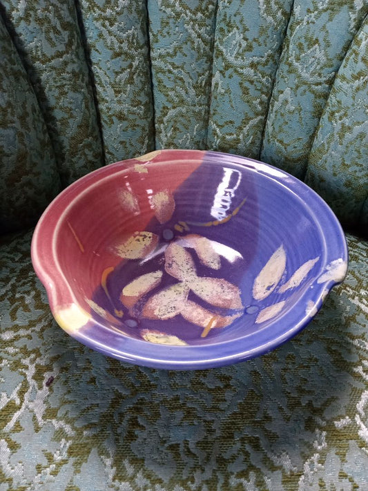 Purple  10" Pottery Bowl