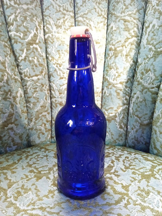 EZ Cap Cobalt blue bottle